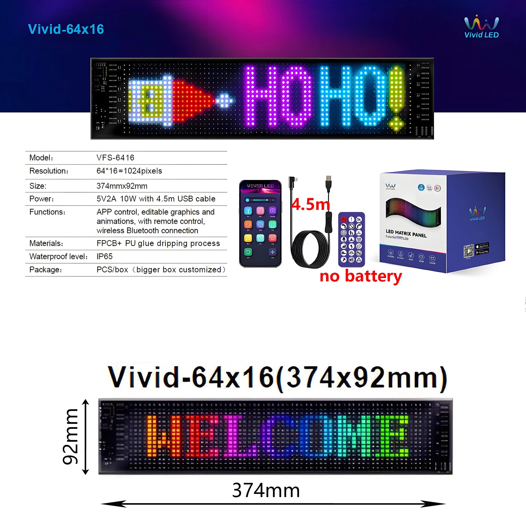 NexoMatrix™ - Pannello LED Smart Programmabile (RGB & Bluetooth Control).