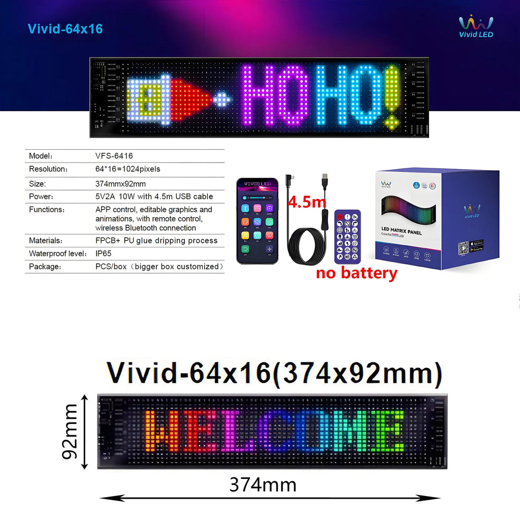 NexoMatrix™ - Pannello LED Smart Programmabile (RGB & Bluetooth Control).